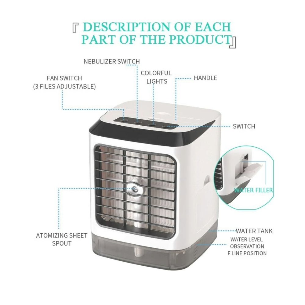 Portable air conditioner humidifier